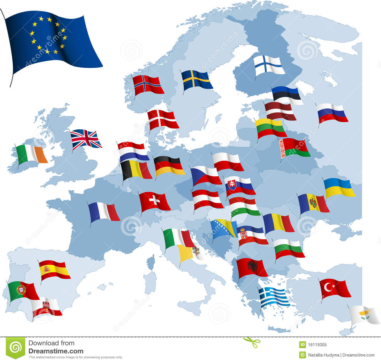 european-country-flags-map