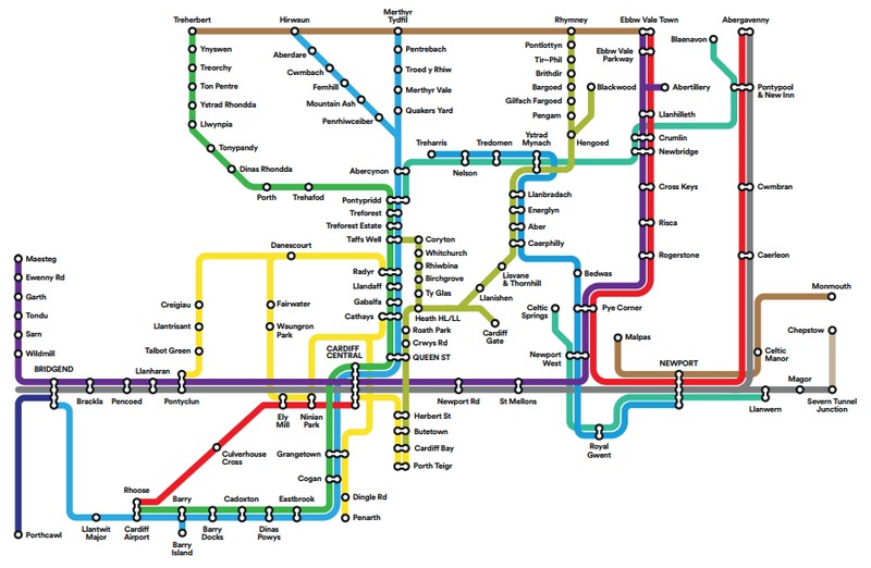 South Wales Metro Map