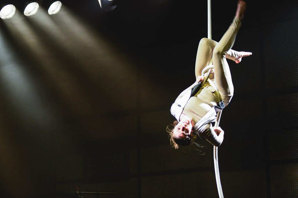 Acrobat for Omidaze's romeo and Juliet in Wales Millennium Centre