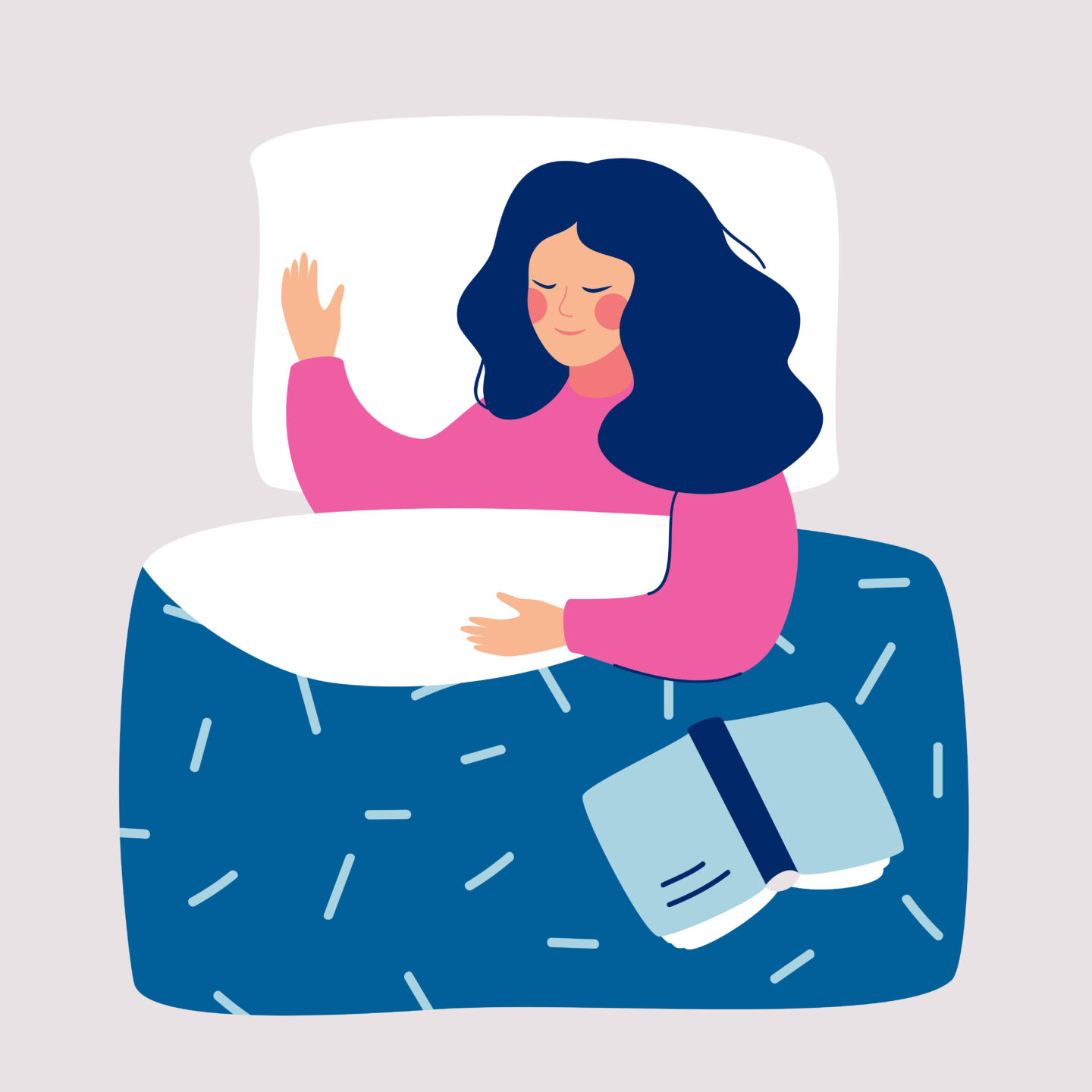 Sleeping woman illustration